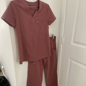 Figs Scrub Top/Bottom XXS/XS Dusty Pink Catarina & Kade